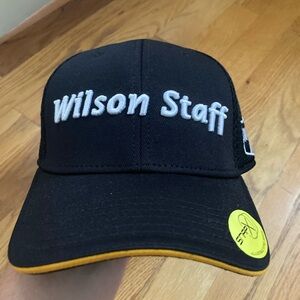 Wilson Staff Black Cap with Yellow Trim
